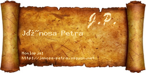 Jánosa Petra névjegykártya